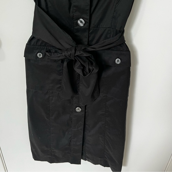 Diane Von Furstenberg Vastago Button Down Cargo Shirt Dress Black Size 2 - Picture 5 of 16